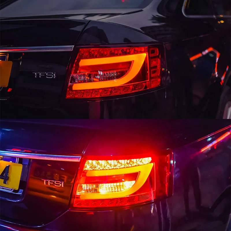 2 шт. DRL Задний сигнал багажника+ тормоз+ задний светодиодный задний фонарь для Audi A6 2005-08