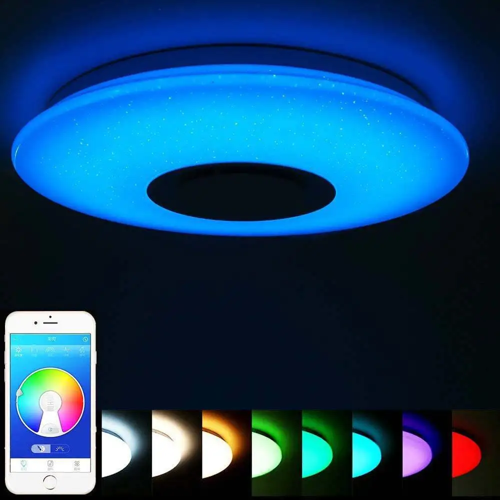 Современные светодиодные потолочные лампы RGB Регулируемый 25 Вт 36 48 72 приложение