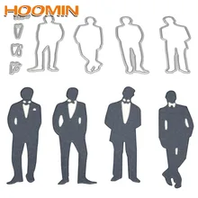 HOOMIN 4 шт Костюмные мужские бумажные карточки для скрапбукинга