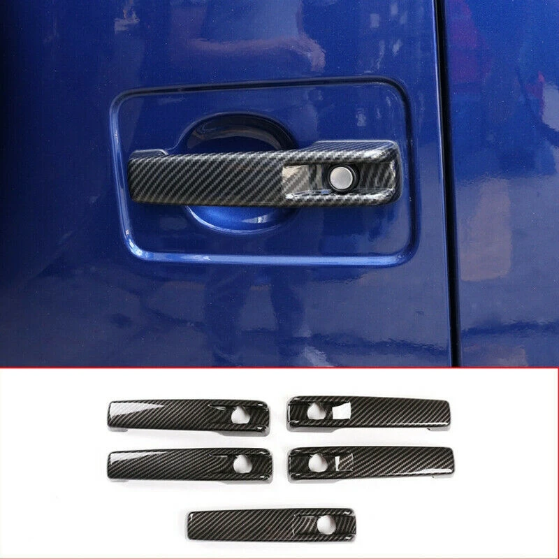 

Carbon Fiber Car Exterior Door Handle Cover Trim Frame Sticker for Mercedes Benz G Class W461 W463 2018-2021 Accessoriess
