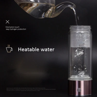 SPE/PEM богатый водород чашки воды генератор энергии водорода Щелочная бутылка с ионизатором воды светодиодный портативный анти-старения здоровый Кубок