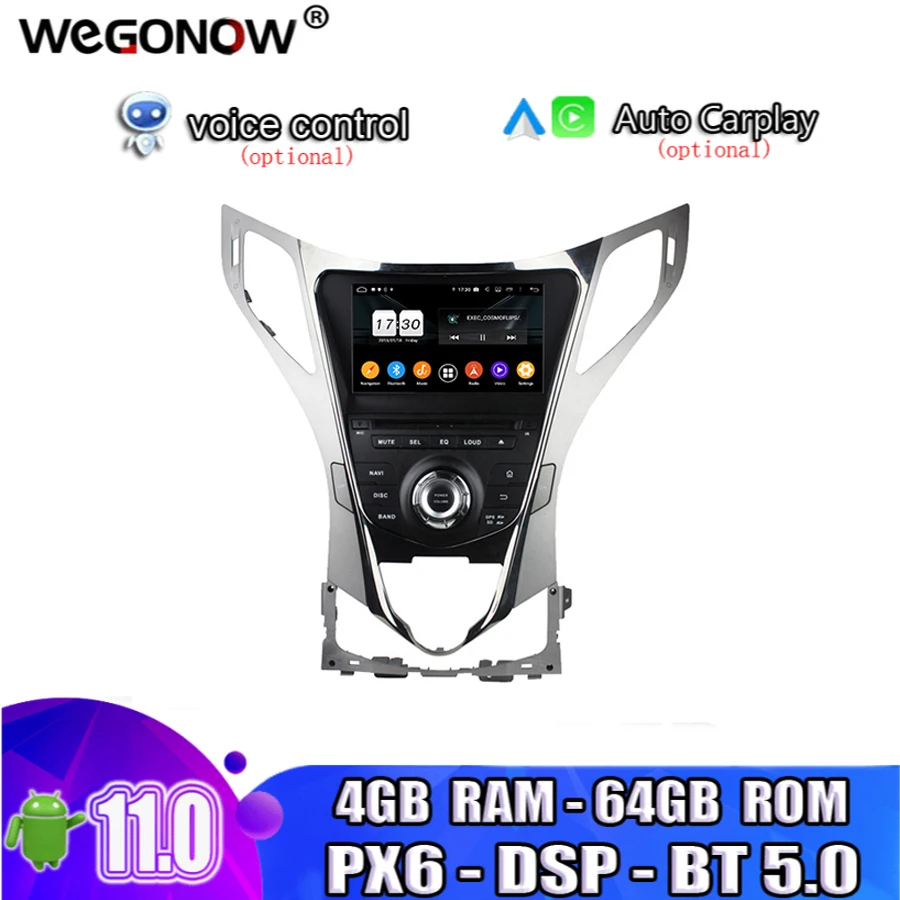 HD IPS Android 11 4GB 8 Core 64GB Bluetooth 5.0 Wifi GPS Map Car Radio DVD Player RDS For HYUNDAI AZERA Grandeur HG I55 2011+ | Автомобили