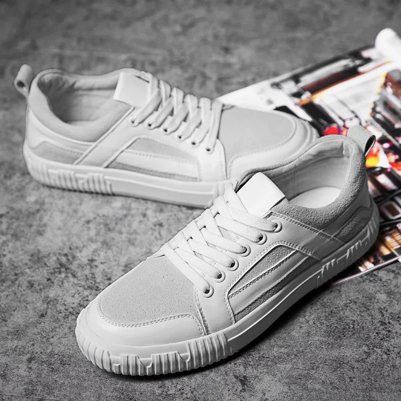 

MEN'S Leather Shoes Spring 2020 New Style Versatile Breathable White Shoes Suede Cowhide Trendy Shoes Online Celebrity Casual Sh
