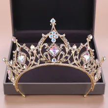 Mission Ming Crown New Style Hot Sales Crystal Crown Princess Birthday Crown Wedding Headdress Marriage Accessories Batch