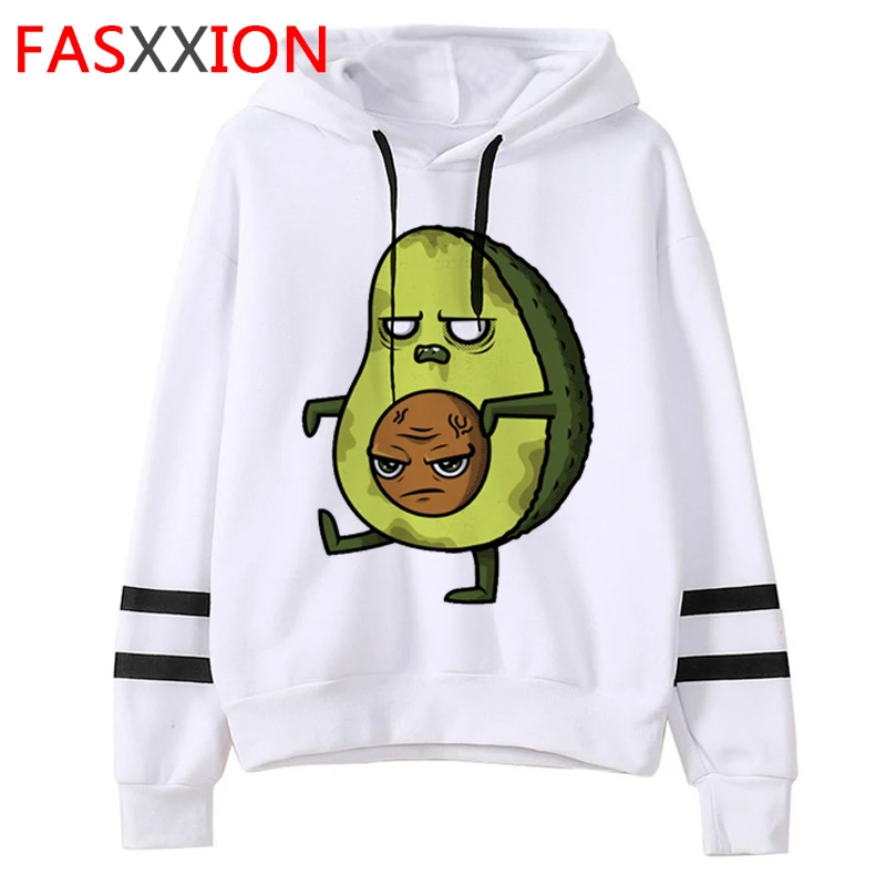 Авокадо Harajuku Забавный мультфильм маленький свежий толстовки для женщин Ullzang теплые 90s гранж милые кофты Kawaii Графический Hoody женский - Цвет: 2838