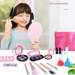 Ensemble de jouets cosmétiques pour enfants, rouge à lèvres lavable, vernis à ongles pour filles, jouet de beauté pour enfants, Simulation maison de maquillage 