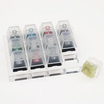 

Translucent Keycaps Testing Tool Cherry 12 MX Switches Keyboard Tester Kit Clear Keycaps Sampler PCB Mechanical Keyboard