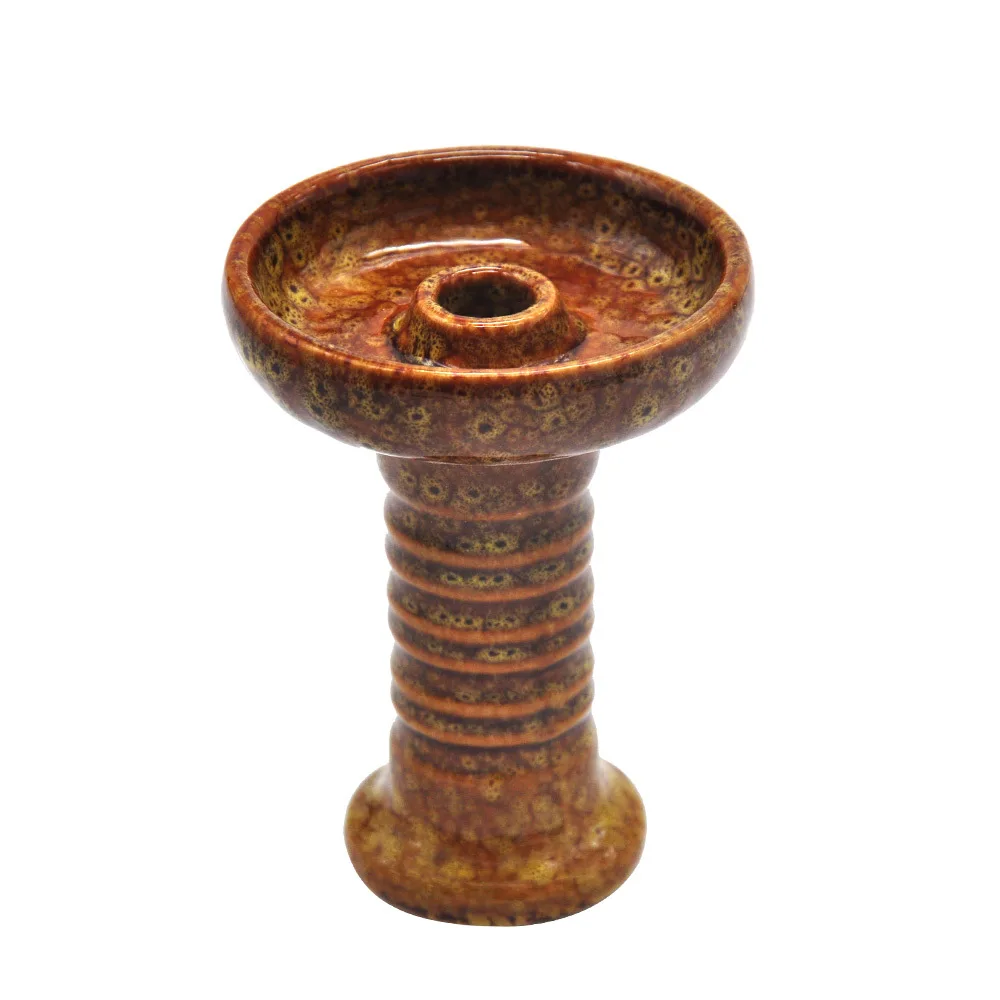 ceramic smoke pan smoke bowl hookah pot shisha pot of colored glaze ceramic, Pure color spot decoration