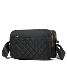 Versitile модная нейлоновая сумка Для женщин Повседневное большого объема Наплечная Сумка; трендовая свет ромб для кормления сумка