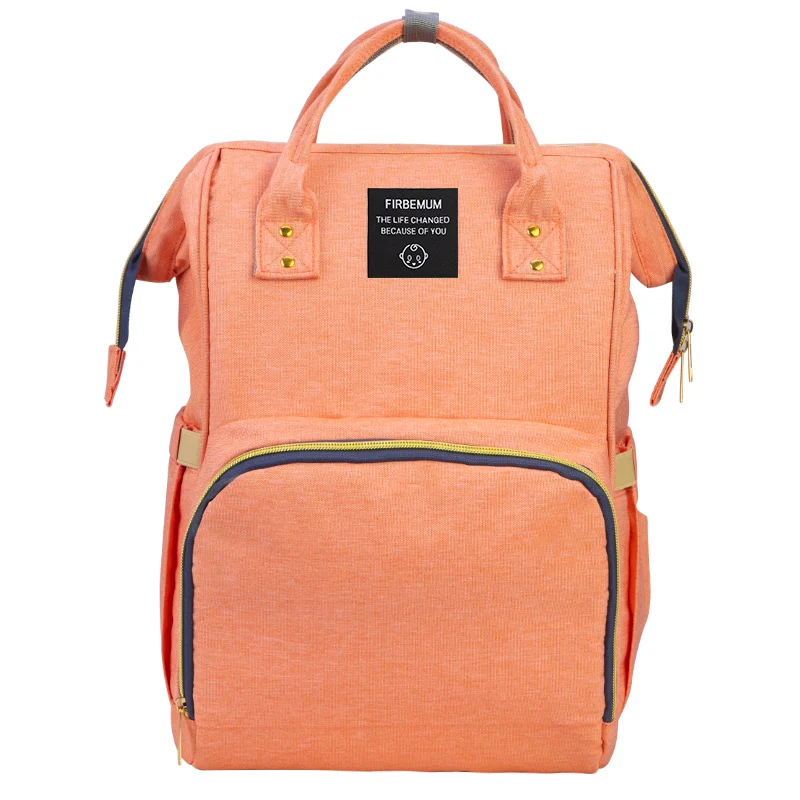 Сумка для подгузников для мам, стиль, Большая вместительная детская сумка, рюкзак для беременных, дизайнерская сумка для ухода за ребенком - Цвет: orange