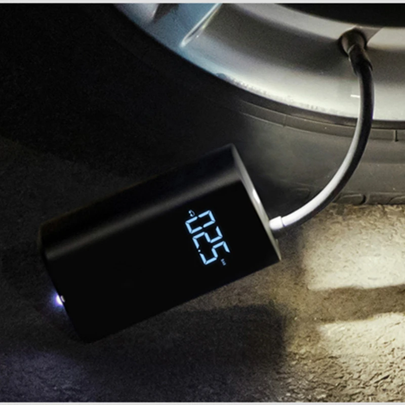 New Xiaomi Portable Smart Electric pump Digital Tire Pressure Detection LED Rechargeable Inflator f