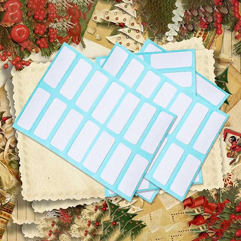 

12 Sheets/set Note Stickers White Label Blank Self Sticky Notes Correction Tape Sticker Book Adhesive Sticky Tags Craft Stickers