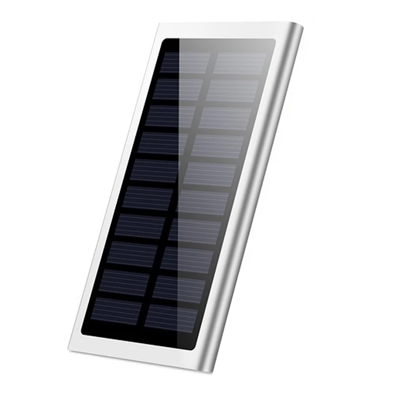 Silver 30000mAh Xiaomi ультра-тонкий солнечный внешний аккумулятор 30000 мАч Dual USB портативное зарядное устройство Аксессуары для мобильных телефонов купить 2 получить скидку 10% Прямая поставка - Цвет: Silver 30000mAh