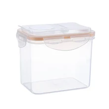 Бытовая утолщенная банка для хранения, контейнеры для хранения продуктов, коробка для хранения продуктов для дома(белый+ оранжевый 1000 мл