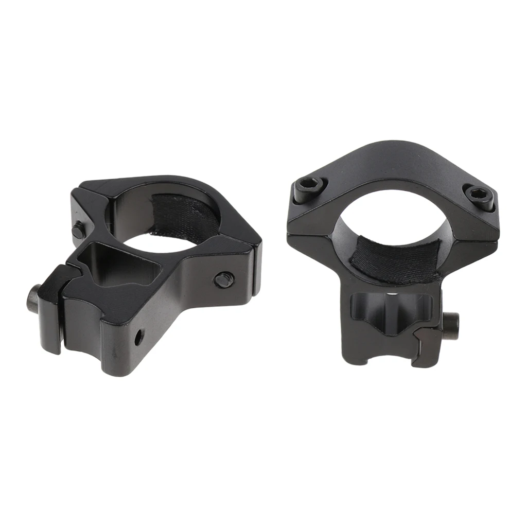 High Profile 1-inch 25.4mm Scope Ring Mount 11mm Picatinny Weaver Dovetail Rail Mount Adapter Black Hunting Accessories
