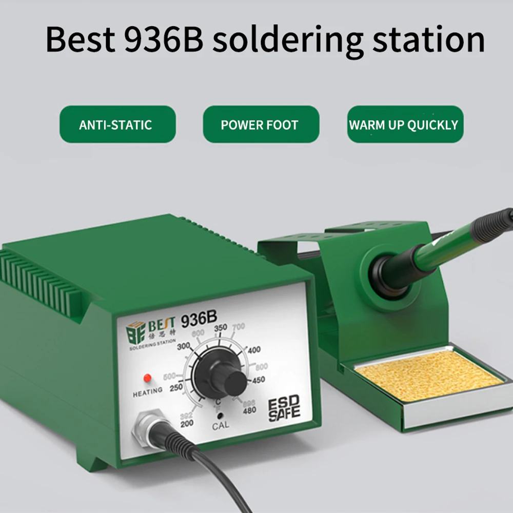 

60W Electric Soldering Station Constant Temperature 200 Â° C-480 Â° C Mobile Phone Maintenance Adjustable Electric Iron BST 936B