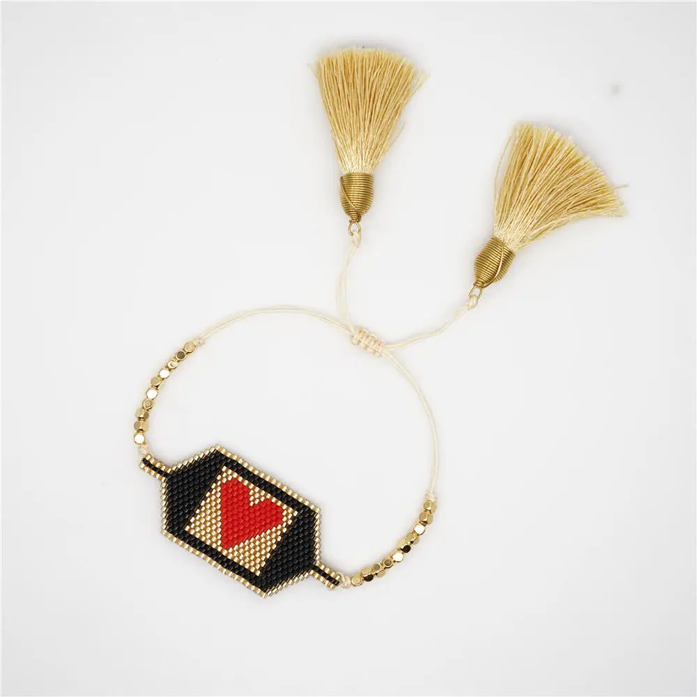 Go2boho MIYUKI браслет для женщин Любовь ювелирные изделия друзья Pulseras Mujer браслеты miyuki joyeria Золотые бусы из нержавеющей стали