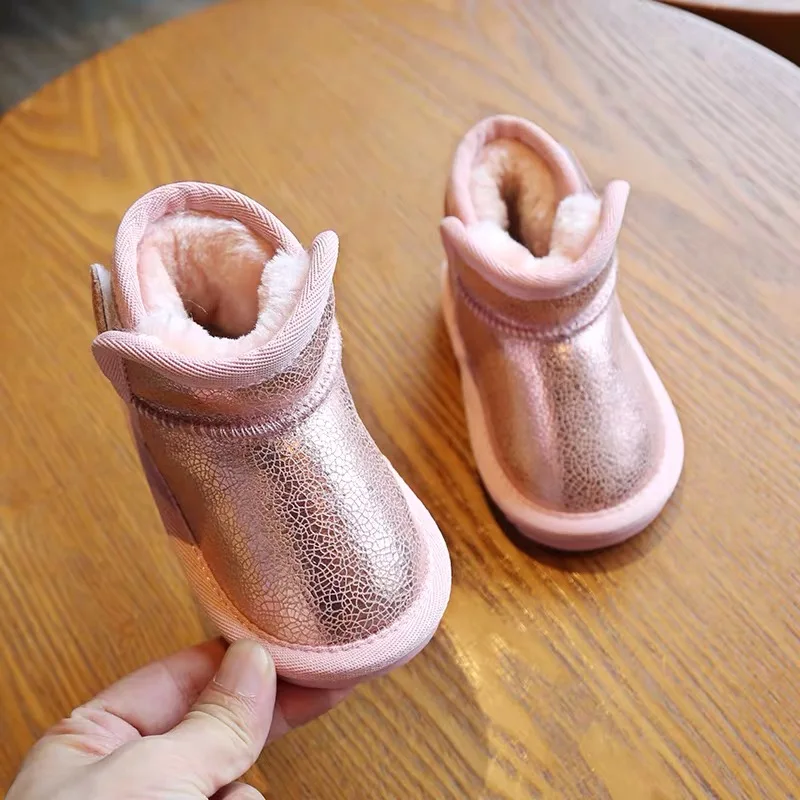 Baby girl boots boys Infant toddler botas warm Plush kid Snow Boots bebe soft sole sneaker little child winter shoes Non-Slip