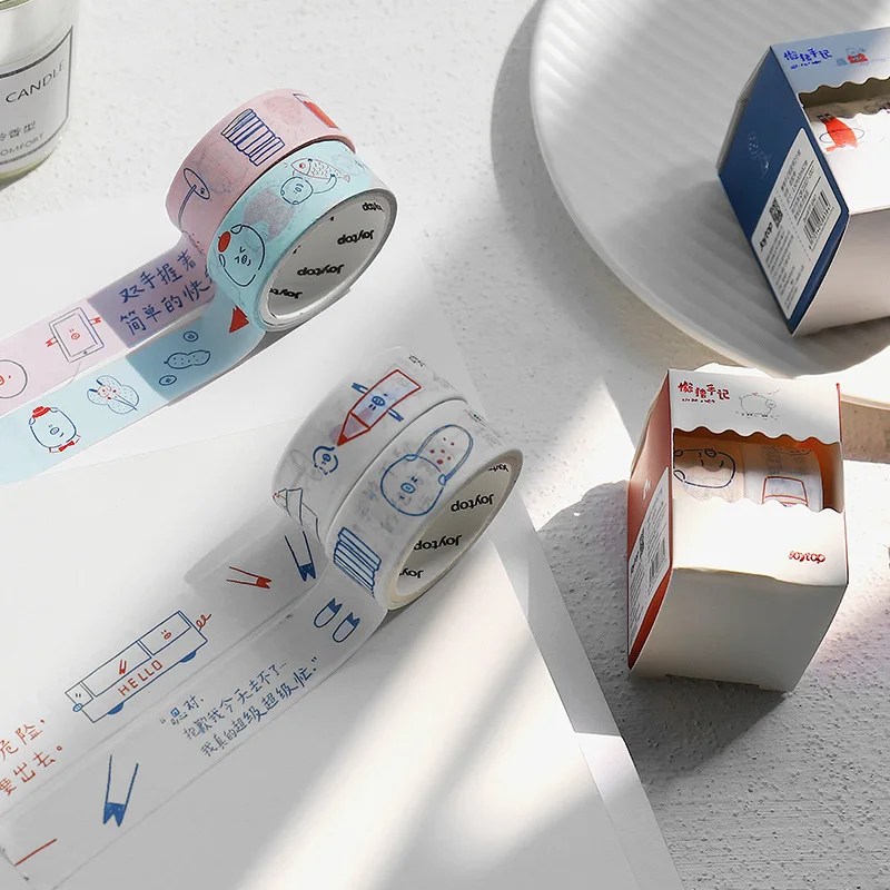 

P562 Lazy Notes Paper Tape Hipster Creative DIY Hand Account Washi Tape Adhesive Paper Laptop Decorative Sticker