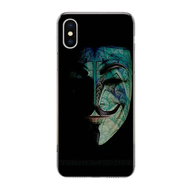 TW234-10 V для вендетты Череп чехол для телефона для iPhone 11 Pro 7 6X8 6S Plus XS MAX+ XR 5S SE 10 Ten Art TPU Coque Capa Shell - Цвет: TW234-10