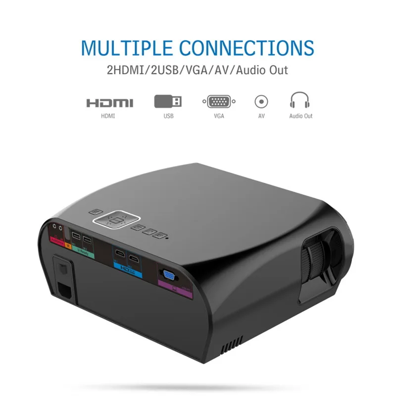 

New Style Gp100 Micro Projector LED for Home & Office Use Business Projector Support High-definition 1080 P