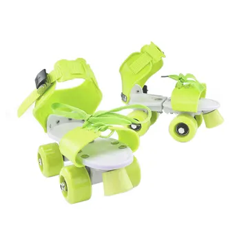 

Girl Boy Wear Resistant ABS Fixed Skate Shoes Gift Children Portable Non Slip Kids Outdoor Adjustable Four Wheel Roller