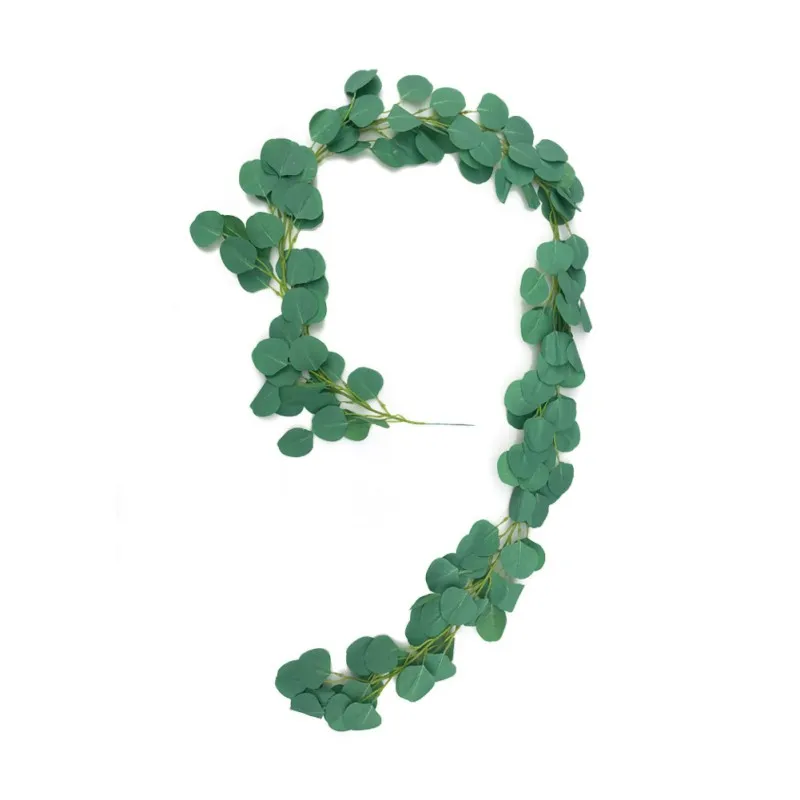 

DIY Artificial Silk Hanging Eucalyptus Vine 2m Long Wicker Wedding Party Simulation Leaves Vine Decorations