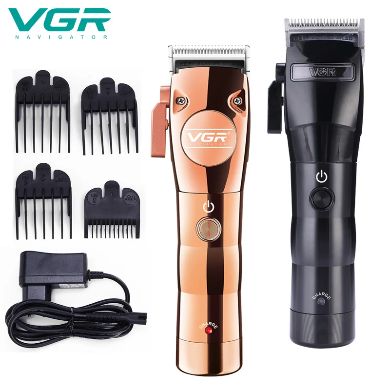 

VGR All steel Rechargeable Hair Clipper Professional Hair Trimmer Electric Razor Barber Cutting Beard Trimmer Shaving Machine