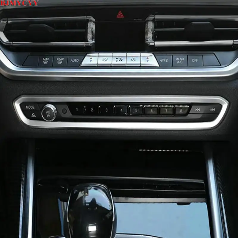 

BJMYCYY ABS decorative frame of car central control volume panel for BMW 3 Series G20 G28 325li 2020