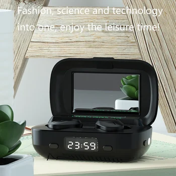 

M13 TWS Bluetooth5.1 LED Press 9D Stereo Earphone with Mirror Time Display Headset 2000MAh Charging Case