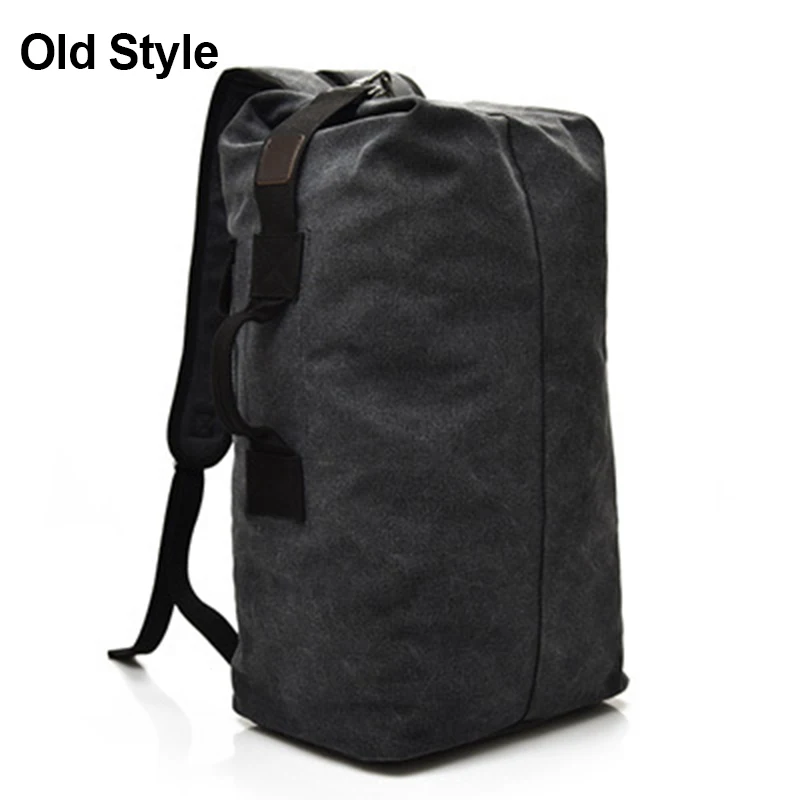 Мужской Большой Вместительный рюкзак из парусины для путешествий, большая вместительность, походные сумки, рюкзак для альпинизма, мужская сумка для багажа на открытом воздухе - Цвет: New style black