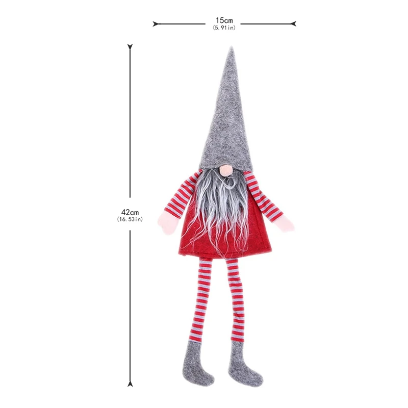 Ручной работы Рождество гном украшения Праздничные подарки шведский фигурки сидя длинноногий Рождество эльф бутылка Decoretion набор