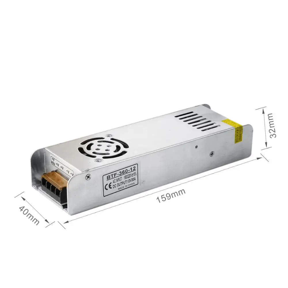 12V Питание 5A/10A/12.5A/15A/16.5A/20A/30A переключатель светодиодный трансформатор переменного тока 110 V-220 V светодиодный драйвер адаптер трансформаторы