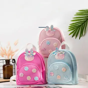 

PVC Transparent Backpack Clear Jelly Color Sequins Women Backpack Fashion Teenage Girls Student School Bag