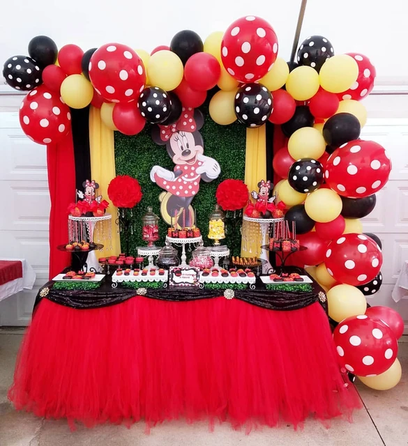 Décor de fête d'anniversaire Disney Minnie Mouse pour garçons et filles,  ballon à air pour enfants, fournitures de fête préChristophe, 1, 2, 3, 4,  5, 6, 7 ans, 1 ensemble - AliExpress