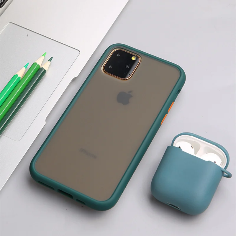 Полуночный зеленый бронированный чехол для iphone 11 11Pro Max чехол для iphone 7 8 7Plus X XS Max XR противоударный чехол защитный чехол - Цвет: Midnight green
