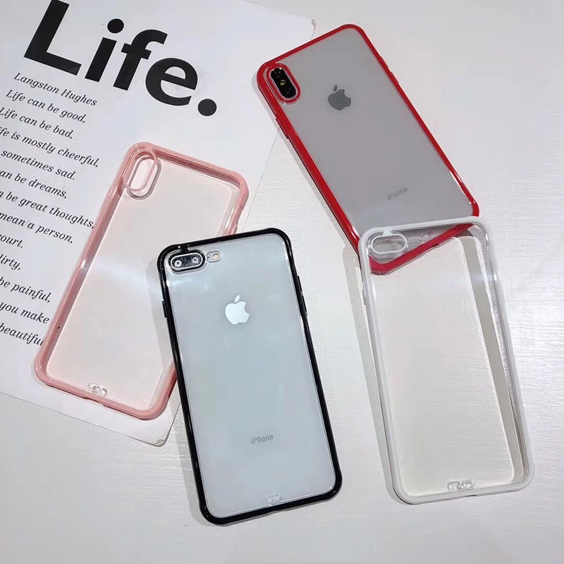 Прозрачный силиконовый чехол для телефона iPhone 11 Pro X XR XS Max 8 7 6 6S Plus прозрачный