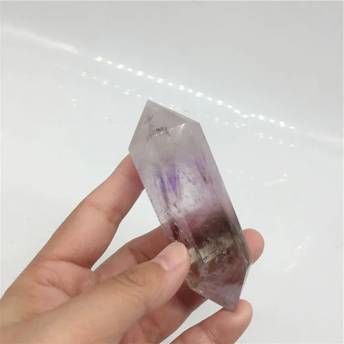 

high quality Natural Amethyst Purple Quartz Crystal Double Wand Points Healing