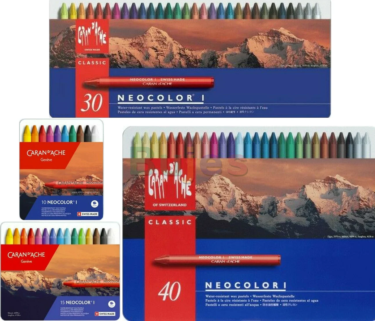 CARAN D'ACHE Crayons de cire Neocolor 1 7000.310 10 couleurs box