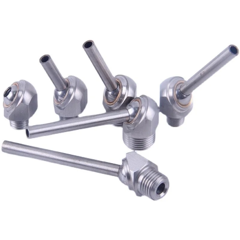1/4" 1/8" CNC Milling Machine Cooling Nozzle High Pressure Universal Nozzle Oblique/bend/ Straight Nozzle 2