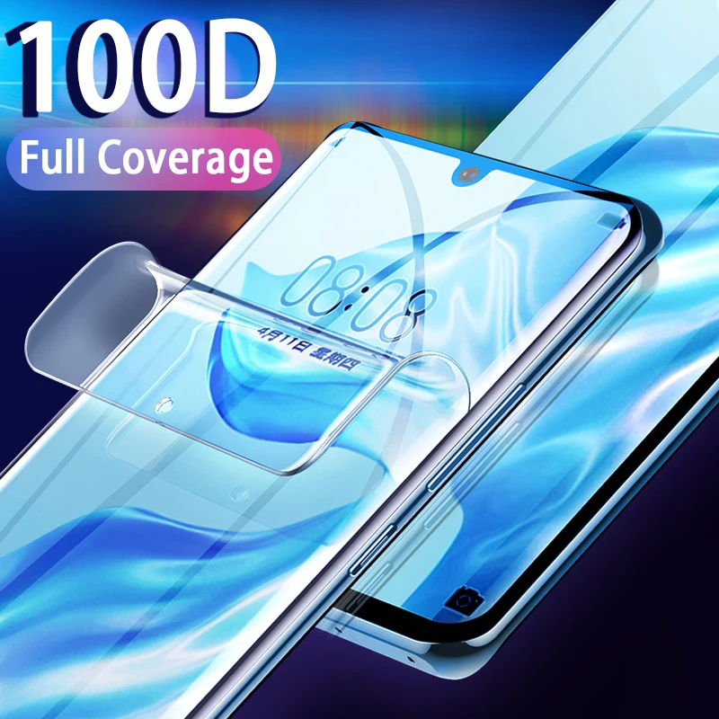 100D Curved Edge Full Cover Film For Huawei Mate 20 10 30 Lite Pro P Smart Nova 3i Screen Protector Hydrogel Film Not Glass