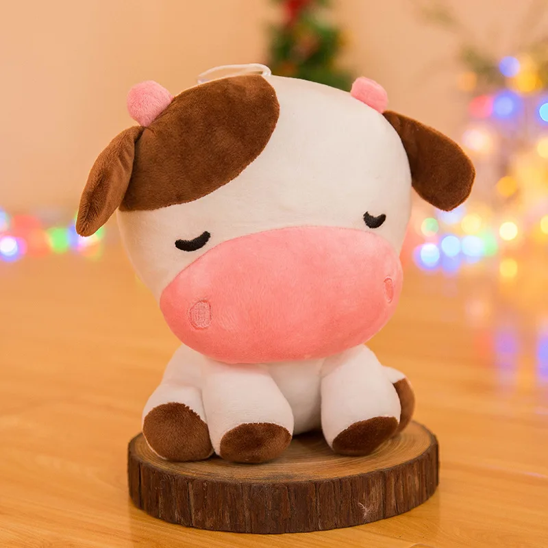 Мультфильм Мягкие Животные корова плюшевые игрушки Kawaii Детские крупного рогатого скота кукла украшение для дома, мягкие игрушки для малышей, детей подарок на день рождения для девушки - Цвет: Color 3