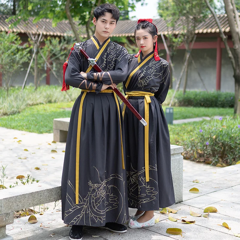 Autumn Couple Hanfu Chinese Style Traditional Women Clothing Han/Tang/Ming Dynasty Daily Clothes Cl