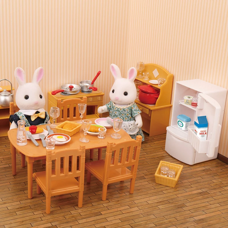 Good Deal 1:12 Forest Animal Family Villa Furniture for Dolls Toy Forest Home Mini Bedroom Set EN1GKq16y