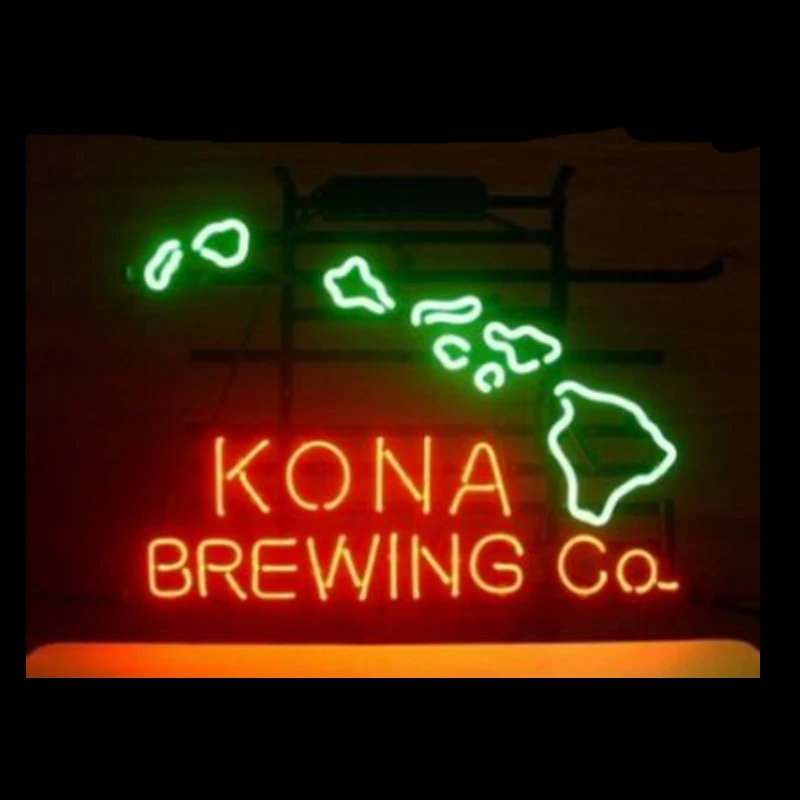 Kona ПИВОВАРЕНИЕ Co пивная неоновая вывеска на заказ ручной работы из настоящего