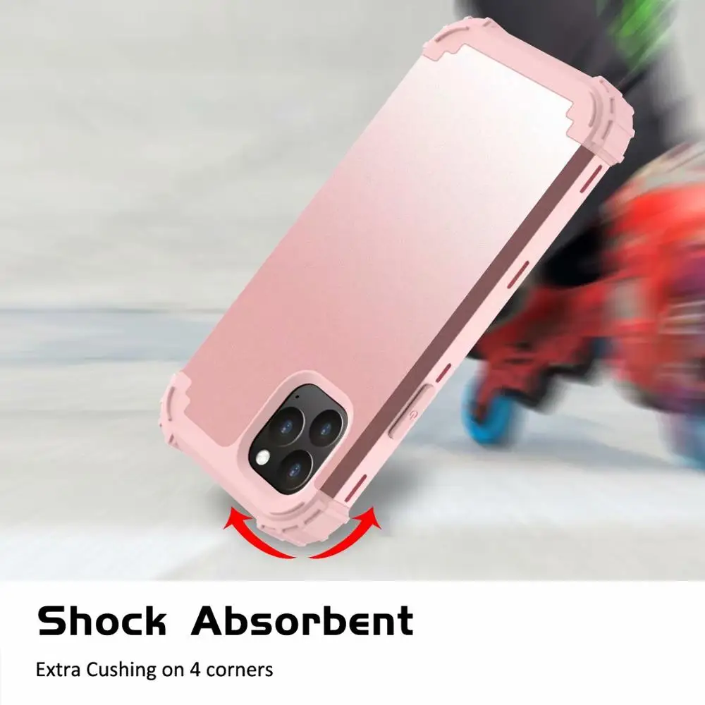 Противоударный бронированный чехол для iPhone 12 11 Pro MAX XS XR силиконовый бампер SE 360 8 7