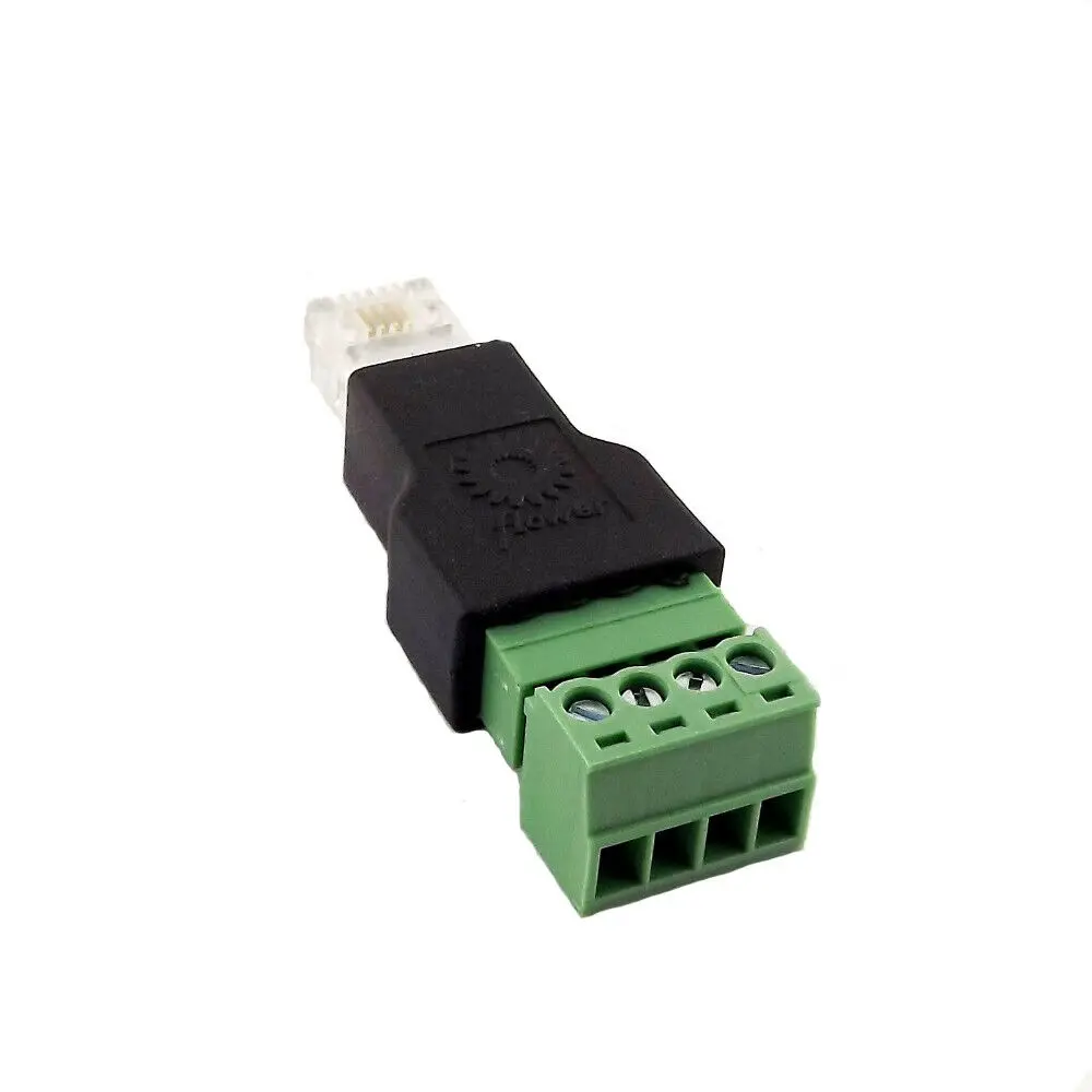 Ethernet RJ11 6P4C мужчина к винтовые клеммы 4 Pin распределитель системы видеонаблюдения