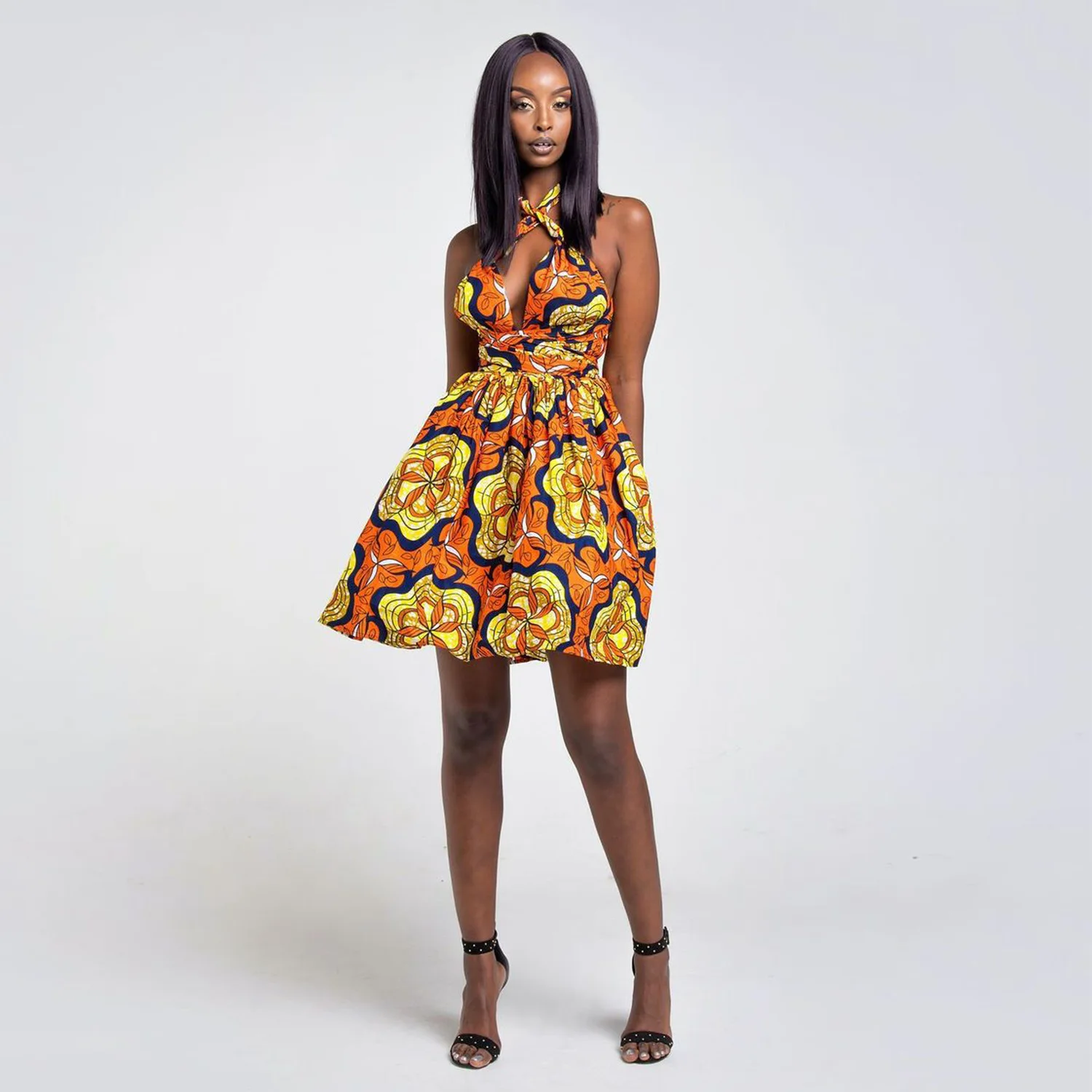 Robe africaine imprimé wax pour femme 124