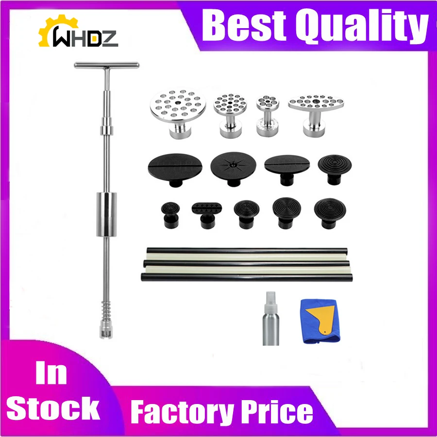 

Auto Repair Tool Paintless Dent Puller Car Removal tTol Slide Hammer Puller Tabs Suction Cup Hand Tools Kit