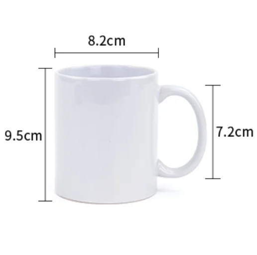 White Ceramic Sublimation Cups, Size/Dimension: 9.5cm X 8.2cm
